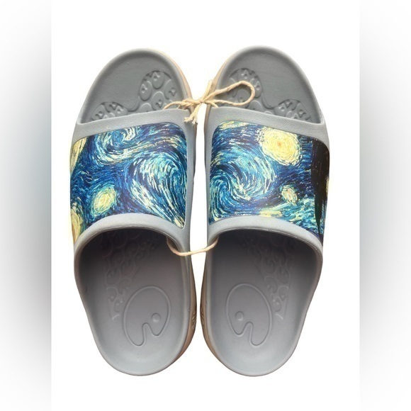 UIN Women's Sandals Beach Summer Casual Slippers (Starry Night Ibiza Slides)NWOT - Picture 1 of 5